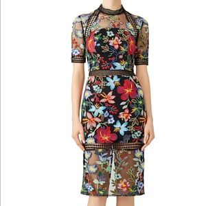 Vine Blushing Floral Sheath Dress